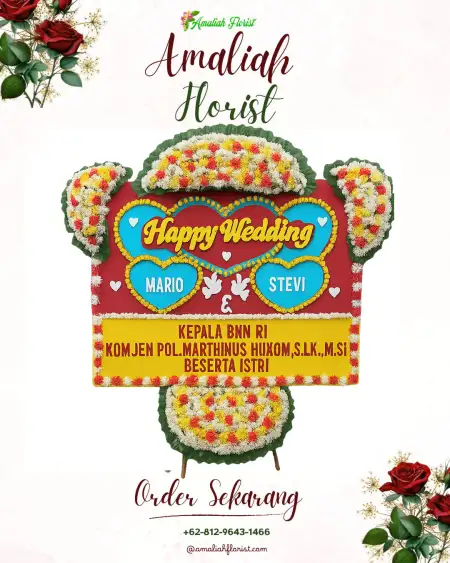 Papan Bunga Pernikahan Margacina